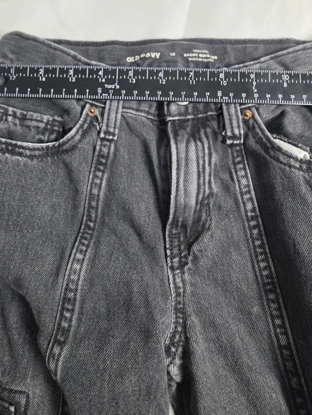 Old Navy Black Bootcut Cargo Jeans